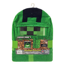 Load image into Gallery viewer, Minecraft Creeper Youth Hooded Bath Towel