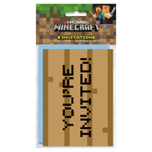 Load image into Gallery viewer, Minecraft Party Invitations, 8-Pack