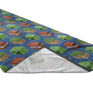 Minecraft Creeper Beach Towel with Backpack