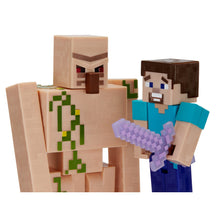 Load image into Gallery viewer, Minecraft Steve &amp; Iron Golem Comic Maker Action Figure Set

