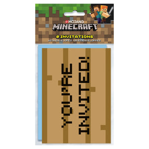 Minecraft Party Invitations, 8-Pack