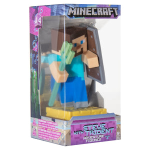Minecraft Steve with Trident Adventure Figure, Series 4