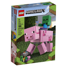 Load image into Gallery viewer, Minecraft Pig BigFig with Baby Zombie LEGO Building Set
