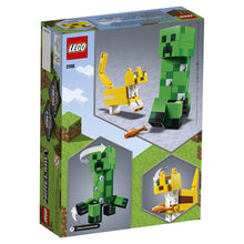Load image into Gallery viewer, Minecraft Creeper BigFig and Ocelot LEGO Building Set
