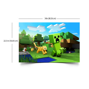 Minecraft Ocelot Chase Wall Poster