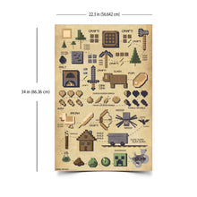 Load image into Gallery viewer, Minecraft Pictograph Wall Poster
