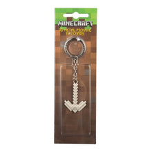 Load image into Gallery viewer, Minecraft Metal Pickaxe Keychain
