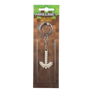 Minecraft Metal Pickaxe Keychain