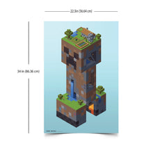 Load image into Gallery viewer, Minecraft Creeper Village Wall Poster
