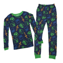 Load image into Gallery viewer, Minecraft Mob Battles Youth Pajama Set
